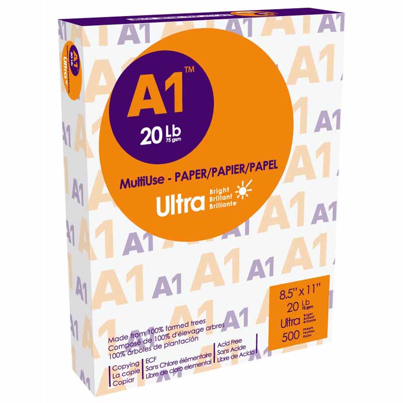 A1 Cases of Copy Paper Case, 10 Reams, 5000 Sheets Hi Brightness