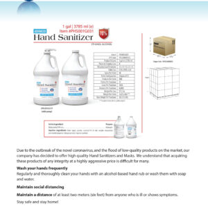 Hand Sanitizers Ethyl alcohol 70%