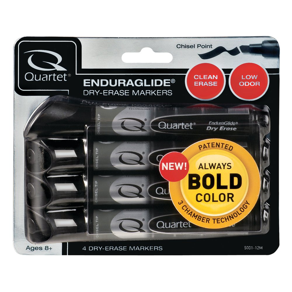 Quartet EnduraGlide Chisel Tip Dry-Erase Markers